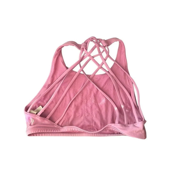 Lululemon Free To Be Women's Miami Pink Cross Back Wild Sport Bra Size 8 - Picture 2 of 4
